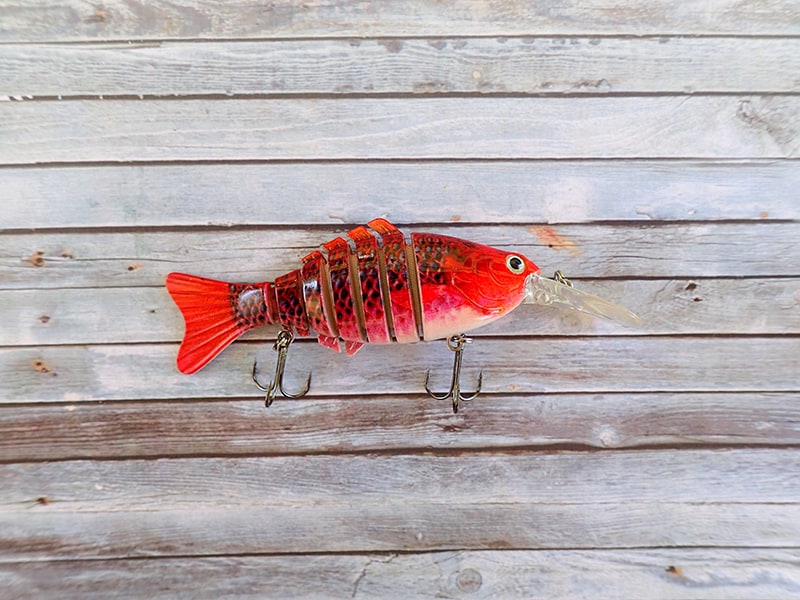 OBT Jewel Swimbait Bibbed Red Fish Out of the Blue Tackle